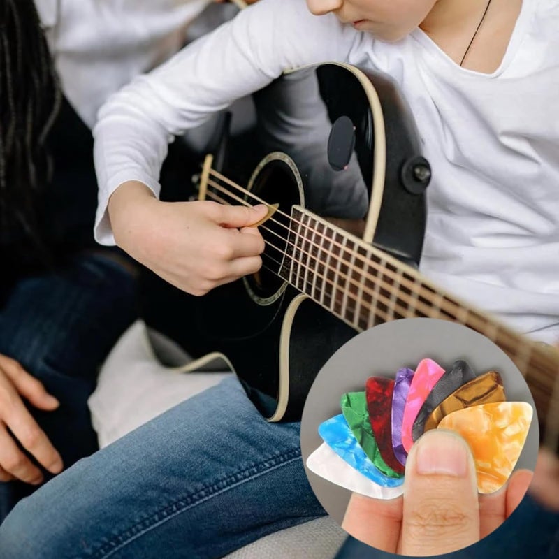 forebile 45 Packs Guitar Picks With Organizer Box Bass Picks Thin, Medium & Heavy 3 Different Thickness For Electric Acoustic Guitars Ukulele Bass, Guitar Gifts For Men Women Players - Image 3